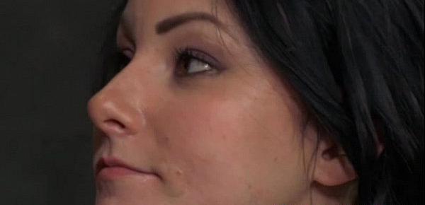  Brunette sub gagged and restrained